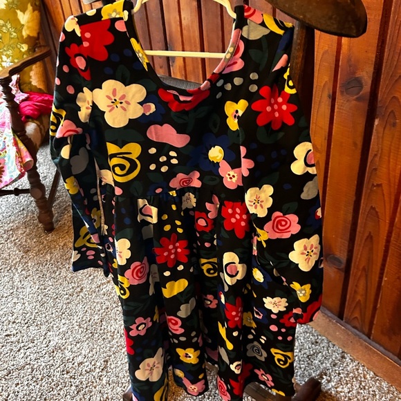 HANNA ANDERSSON CELEBRATION SUPER SOFT SKATER TWIRL DRESS BLACK 140 10 - Picture 4 of 7